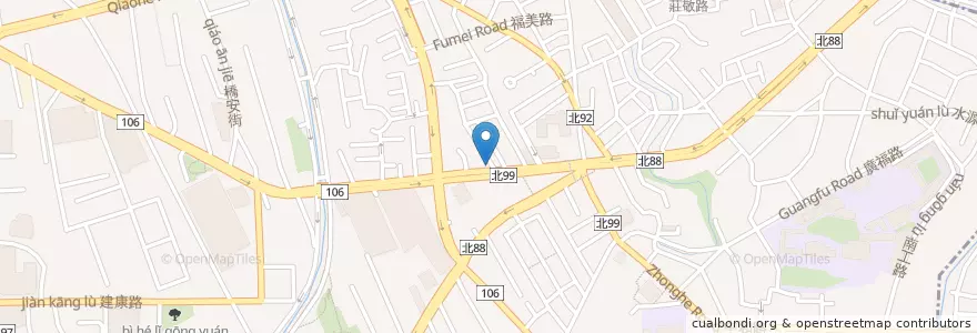 Mapa de ubicacion de 錢饗日式涮涮鍋 en Taiwan, 新北市, 中和區.