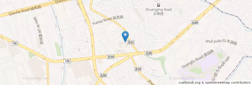 Mapa de ubicacion de 大潤發停車場 en 臺灣, 新北市, 中和區.