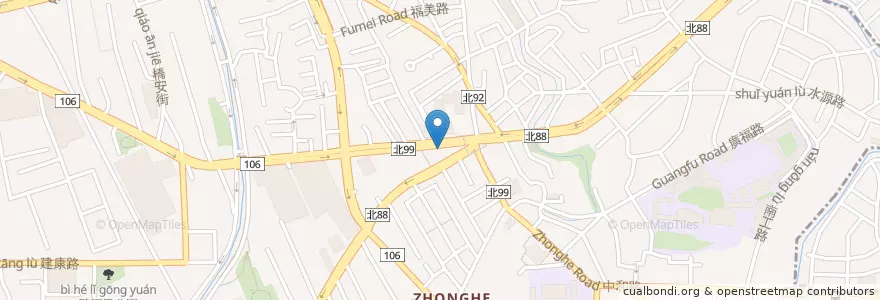 Mapa de ubicacion de 宋家牙醫 en تایوان, 新北市, 中和區.