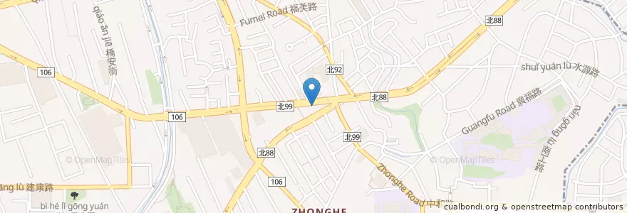 Mapa de ubicacion de 德威牙醫 en 臺灣, 新北市, 中和區.