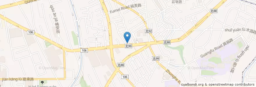 Mapa de ubicacion de 朋詡牙醫診所 en Taiwan, New Taipei, Zhonghe District.