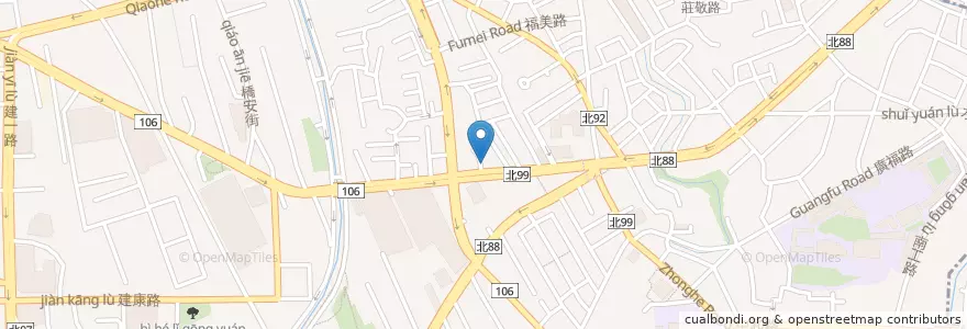 Mapa de ubicacion de 池上木片便當 en Tayvan, 新北市, 中和區.