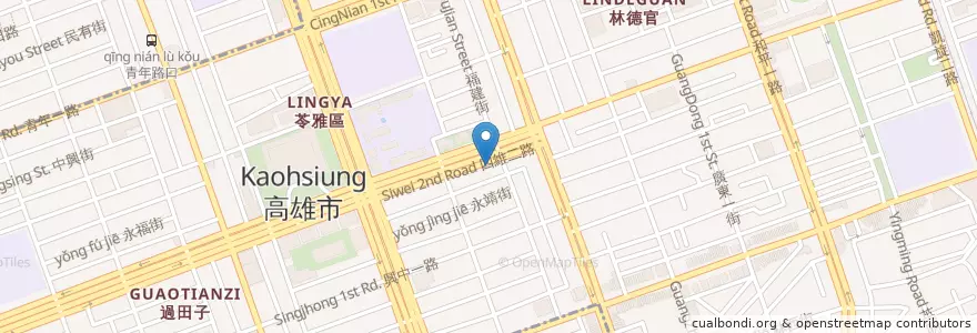 Mapa de ubicacion de 西部牛仔餐廳酒吧 en تایوان, کائوهسیونگ, 苓雅區.