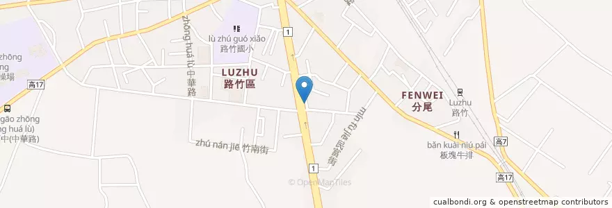 Mapa de ubicacion de 第一銀行 en Taiwan, Kaohsiung, Distretto Di Luzhu.