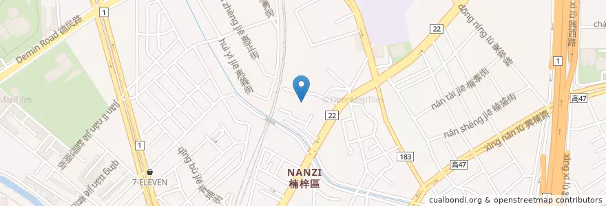 Mapa de ubicacion de 慈雲寺 en Taïwan, Kaohsiung, 楠梓區.