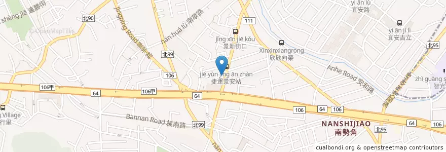 Mapa de ubicacion de 景心牙醫人工植牙 en Taiwan, Neu-Taipeh, Zhonghe.