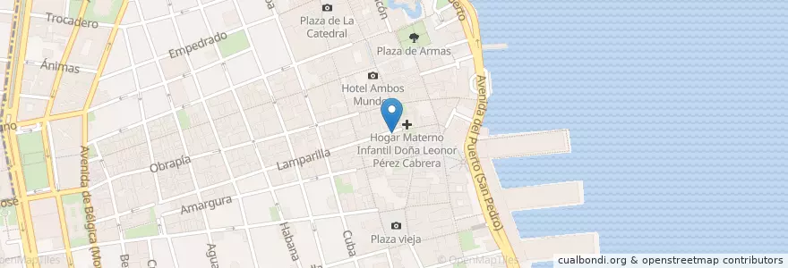 Mapa de ubicacion de Parqueo Edificio 61 en キューバ, La Habana, La Habana Vieja.