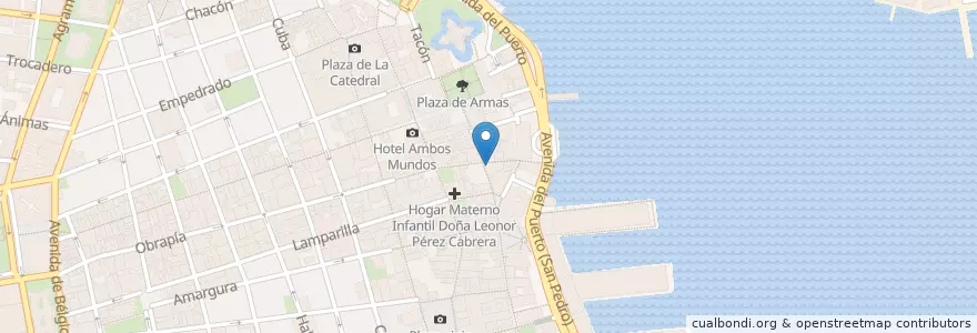 Mapa de ubicacion de La Paella en 古巴, La Habana, La Habana Vieja.