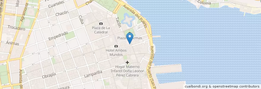 Mapa de ubicacion de Al Medina en Cuba, L'Avana, La Habana Vieja.