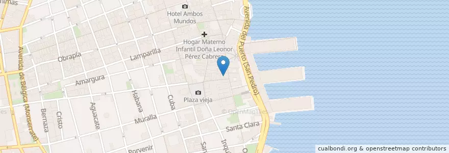Mapa de ubicacion de Banco Financiero Internacional en کوبا, La Habana, La Habana Vieja.