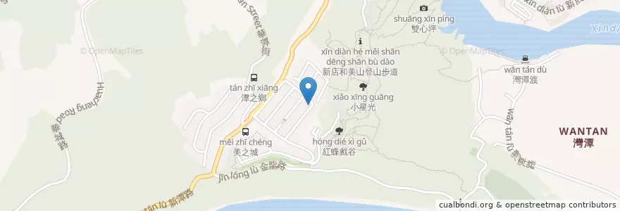 Mapa de ubicacion de 美之城行道會 en تايوان, تايبيه الجديدة, 新店區.