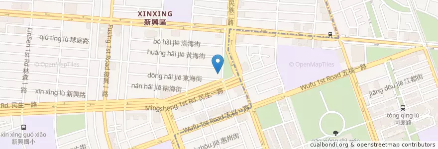 Mapa de ubicacion de Michino Diner en Tayvan, Kaohsiung, 新興區, 苓雅區.