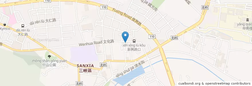 Mapa de ubicacion de 合作金庫商業銀行 en Taiwan, 新北市, 三峽區.