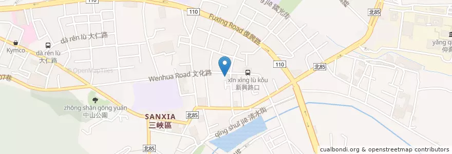 Mapa de ubicacion de 合作金庫商業銀行 en Taiwan, Neu-Taipeh, Sanxia.