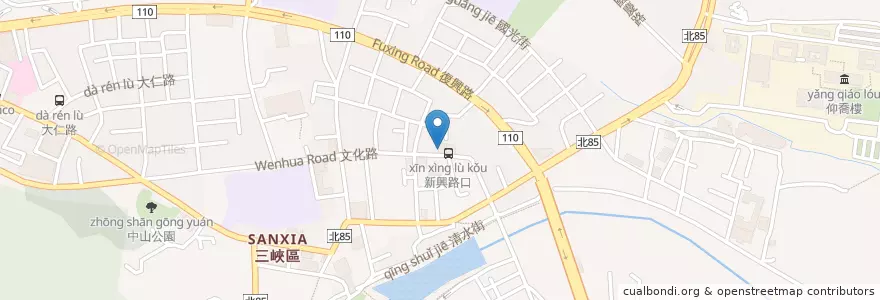 Mapa de ubicacion de 麥當勞 en Taiwan, Nuova Taipei, Sanxia.