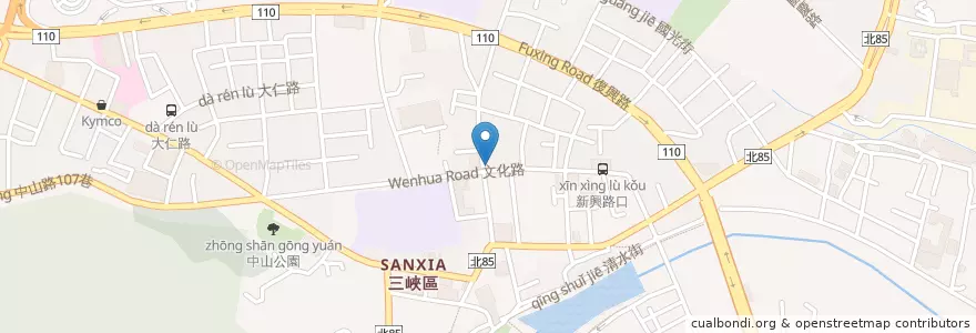 Mapa de ubicacion de 85度C en Tayvan, 新北市, 三峽區.