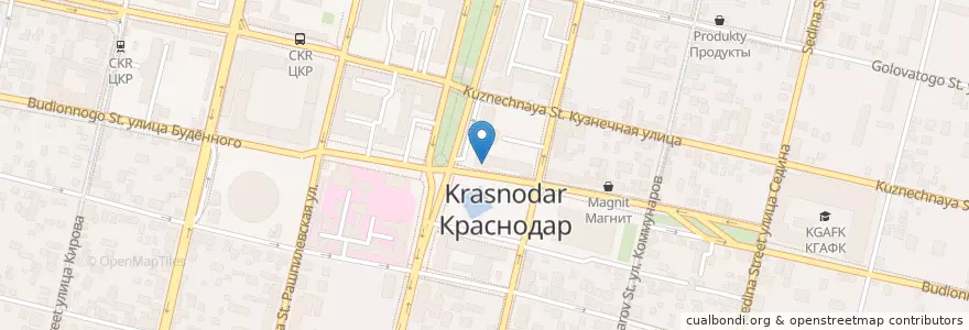 Mapa de ubicacion de Альфа-Банк en Rusland, Zuidelijk Federaal District, Kraj Krasnodar, Городской Округ Краснодар.