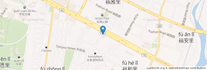 Mapa de ubicacion de 臺灣新光商業銀行 en 타이완, 타이중 시, 시툰 구.