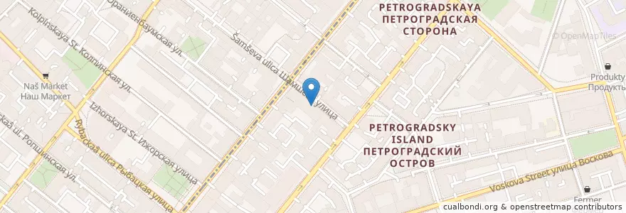 Mapa de ubicacion de Molly Sullivan en Russia, Northwestern Federal District, Leningrad Oblast, Saint Petersburg, Petrogradsky District, Округ Кронверкское.