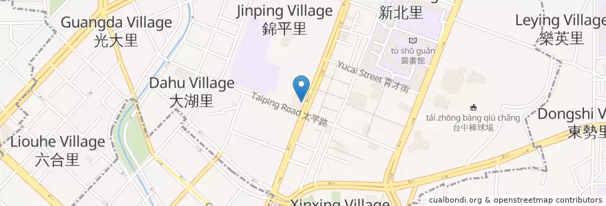 Mapa de ubicacion de ita 義塔 en 臺灣, 臺中市, 北區.