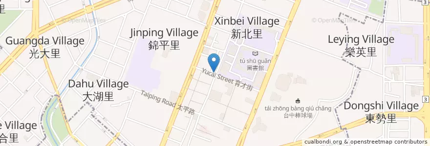 Mapa de ubicacion de 上和園滷味 en تايوان, تاي شانغ, 北區.