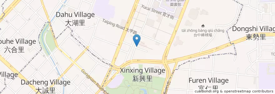 Mapa de ubicacion de 胖子雞排 en Taiwan, Taichung.