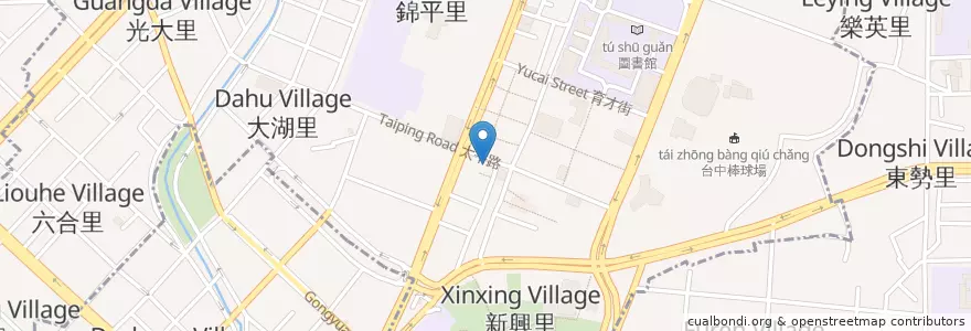 Mapa de ubicacion de 艾得咖啡 en 臺灣, 臺中市.