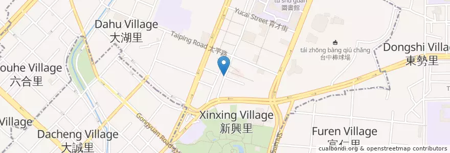 Mapa de ubicacion de 21臭豆腐 en 台湾, 台中市.
