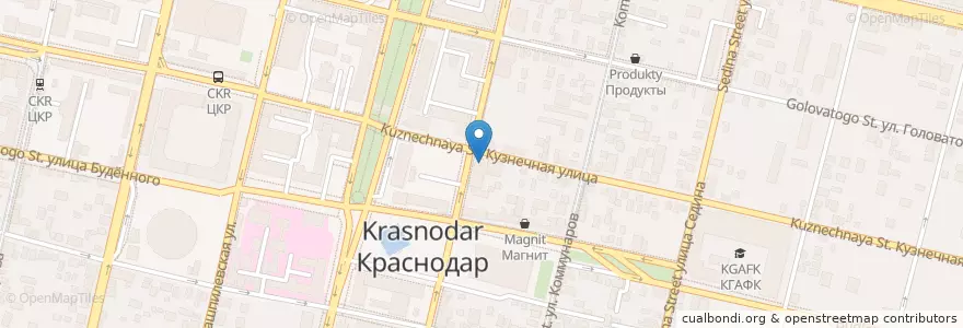 Mapa de ubicacion de ВТБ en 러시아, 남부연방관구, Краснодарский Край, Городской Округ Краснодар.