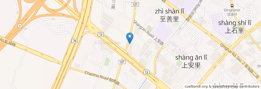 Mapa de ubicacion de 四海遊龍 en 臺灣, 臺中市, 西屯區.