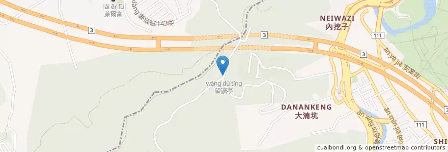 Mapa de ubicacion de 望讀亭 en تايوان, تايبيه الجديدة, 新店區.