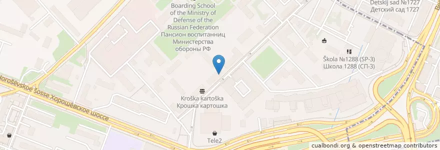 Mapa de ubicacion de Grill&Gyros en روسيا, Центральный Федеральный Округ, Москва, Северный Административный Округ, Хорошёвский Район.