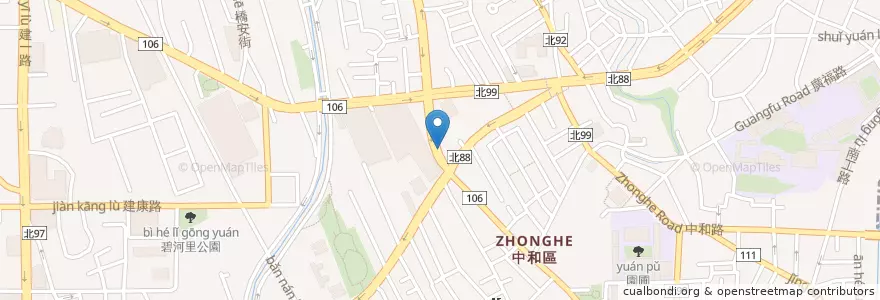 Mapa de ubicacion de 客滿燒烤 en 台湾, 新北市, 中和区.