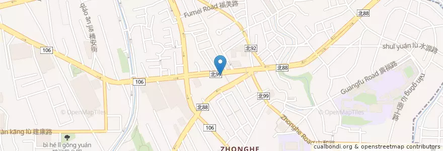 Mapa de ubicacion de 巨馬臭臭鍋 en Tayvan, 新北市, 中和區.