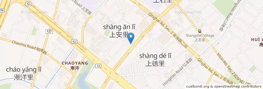 Mapa de ubicacion de 雋永邨 en Taiwán, Taichung, 西屯區.