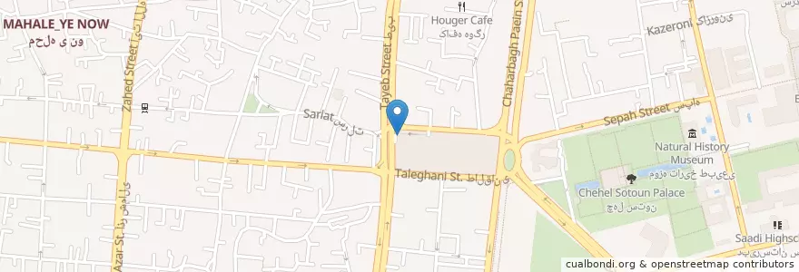 Mapa de ubicacion de پارکینگ ارگ جهان‌نما en イラン, エスファハーン, شهرستان اصفهان, بخش مرکزی شهرستان اصفهان, اصفهان.