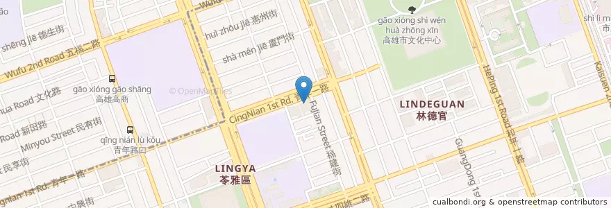 Mapa de ubicacion de 中國信託商業銀行 en تایوان, کائوهسیونگ, 苓雅區.