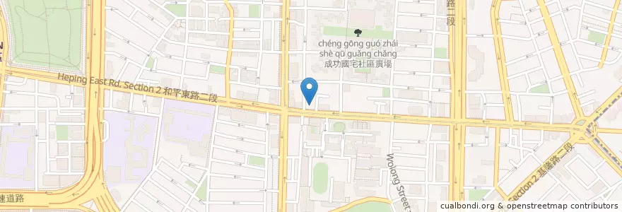 Mapa de ubicacion de 中國基督教會信義會靈光堂 en 타이완, 신베이 시, 타이베이시, 다안 구.