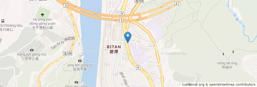 Mapa de ubicacion de 鮮點子早餐 en Taiwan, New Taipei, Xindian District.