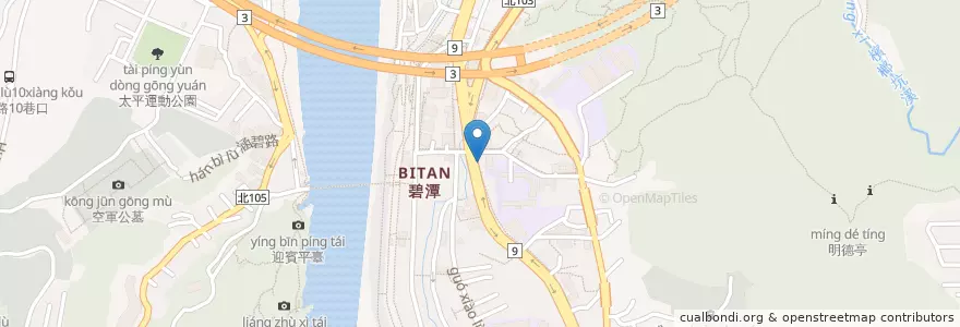 Mapa de ubicacion de 綠珠坊 en تایوان, 新北市, 新店區.