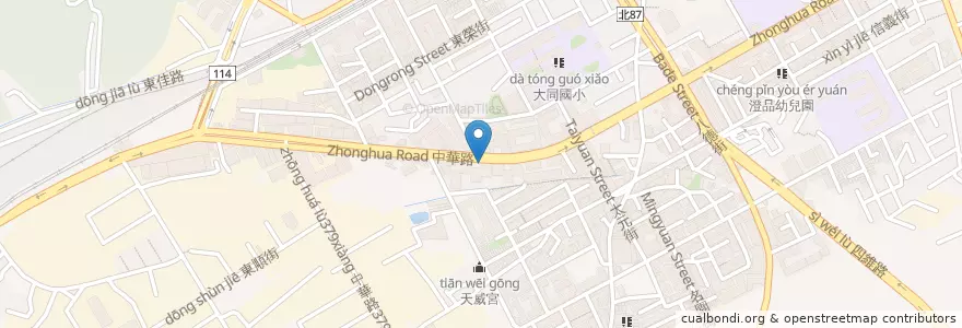 Mapa de ubicacion de 投幣式公共電話 en Taiwan, New Taipei, Shulin District.