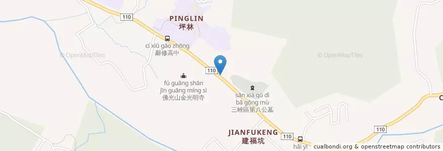 Mapa de ubicacion de 投幣式公共電話 en تایوان, 新北市, 三峽區.