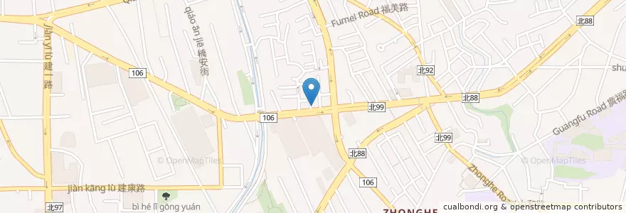 Mapa de ubicacion de 卡瓦咖啡 en 타이완, 신베이 시, 중허 구.