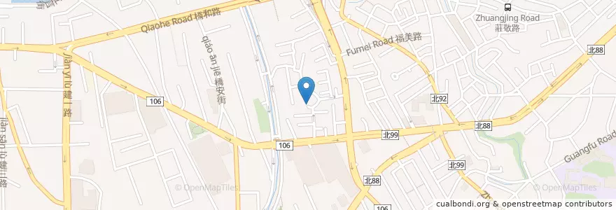 Mapa de ubicacion de 福美慈惠堂 en تايوان, تايبيه الجديدة, 中和區.