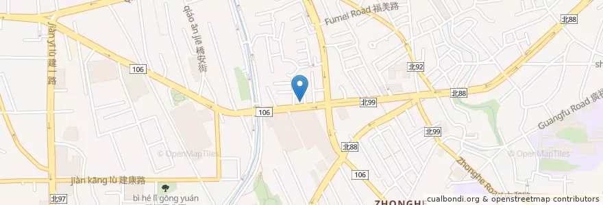 Mapa de ubicacion de 麥香早餐店 en تایوان, 新北市, 中和區.