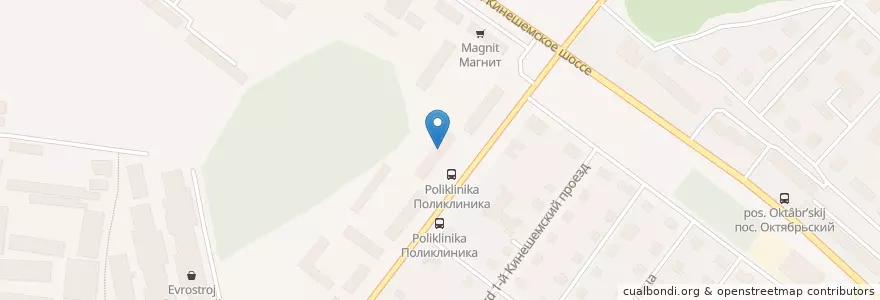 Mapa de ubicacion de Детская поликилиника №1 en 俄罗斯/俄羅斯, Центральный Федеральный Округ, 科斯特罗马州, Костромской Район, Городской Округ Кострома.