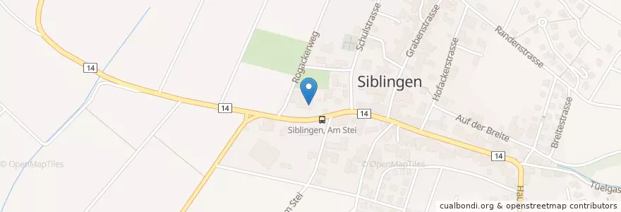 Mapa de ubicacion de Postagentur Siblingen en Schweiz/Suisse/Svizzera/Svizra, Schaffhausen, Siblingen.