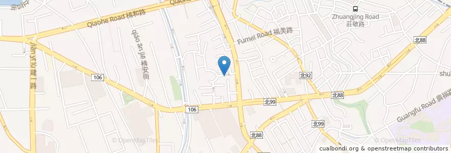 Mapa de ubicacion de 川島快餐 en Taiwan, Neu-Taipeh, Zhonghe.