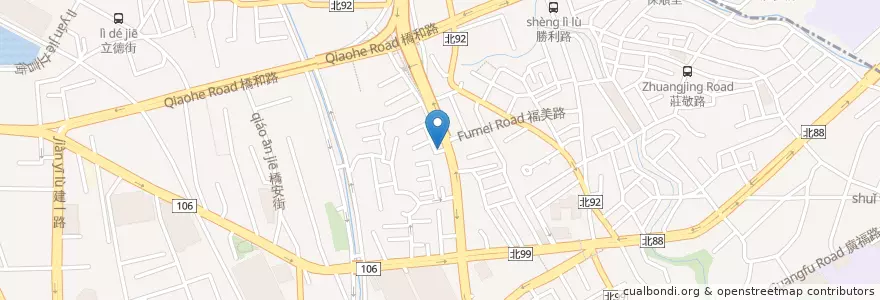 Mapa de ubicacion de 我家義大利麵 en 타이완, 신베이 시, 중허 구.