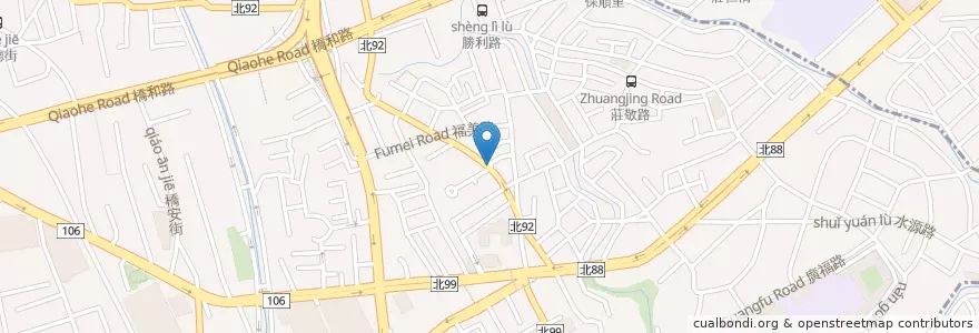 Mapa de ubicacion de 中和和美宮 en تایوان, 新北市, 中和區.